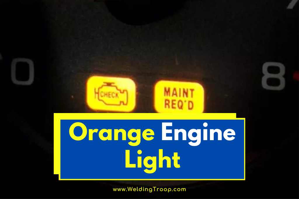 Orange engine light