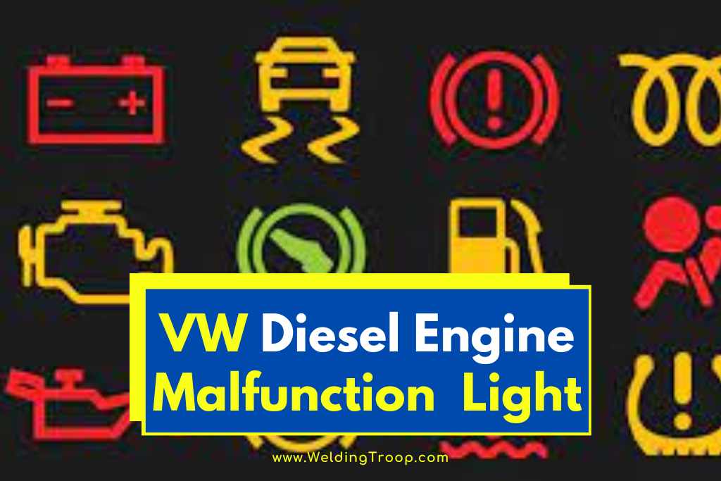 VW diesel engine malfunction light